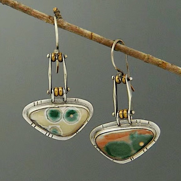 Vintage Silver Boho Dangle Earrings - Picture 3 of 4